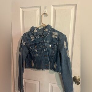 Cropped jean jacket